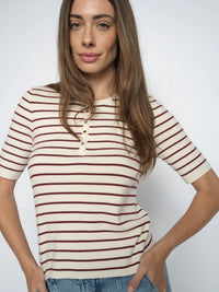 MMAliz Caliz Stripe SS Knit
