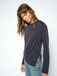 Ami O-LS Draped Tee