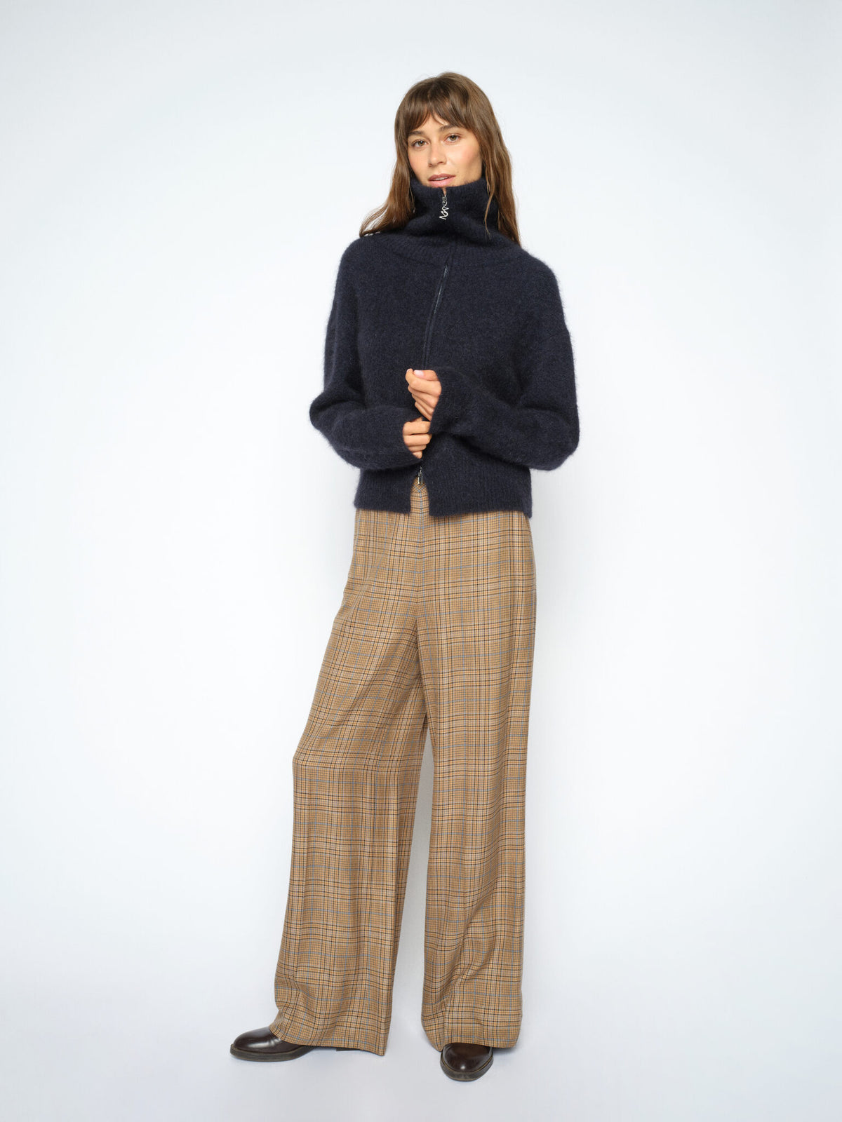Hulda Knit Zip Cardigan