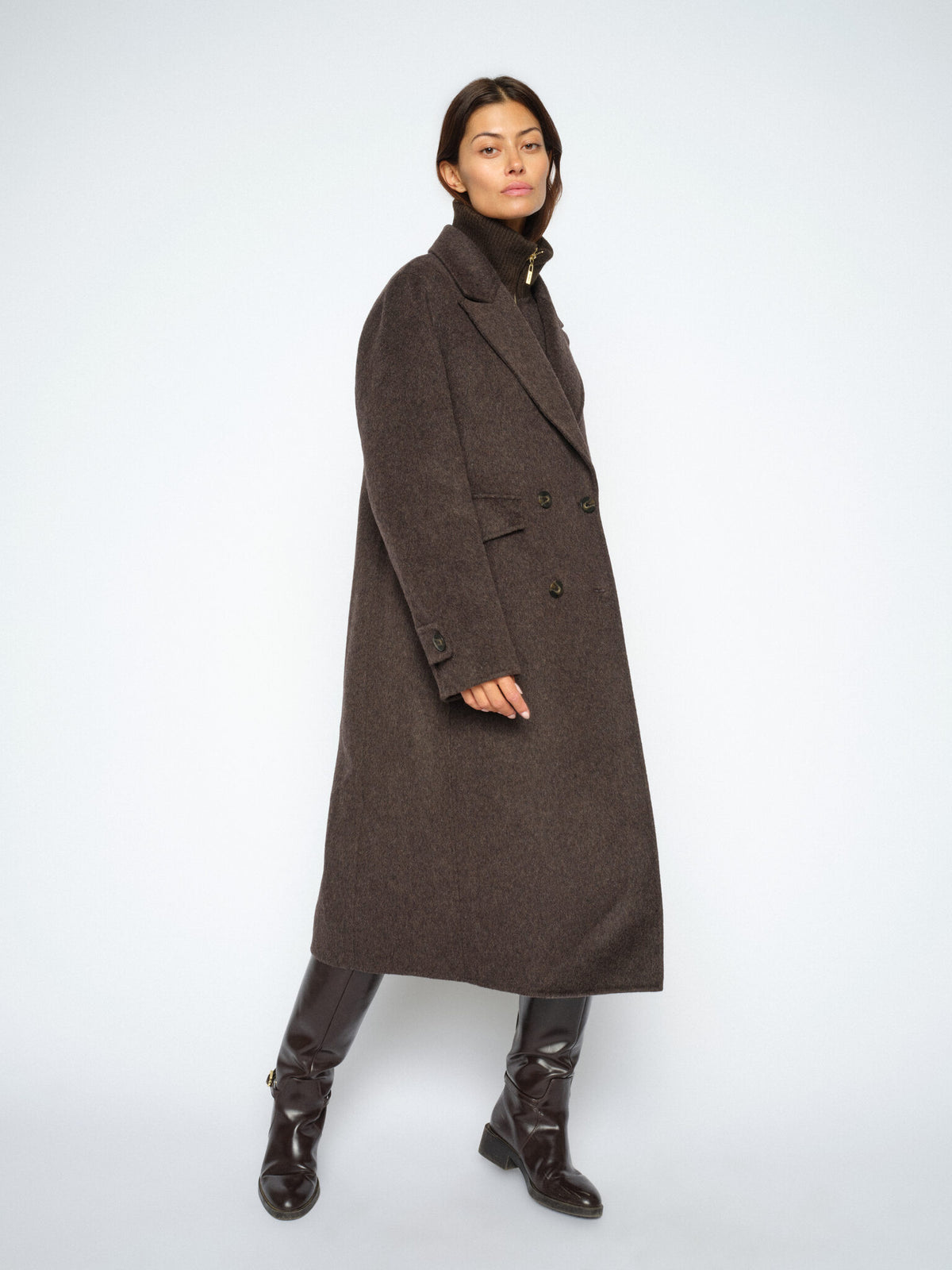 Alva Loisa Mock Neck Coat