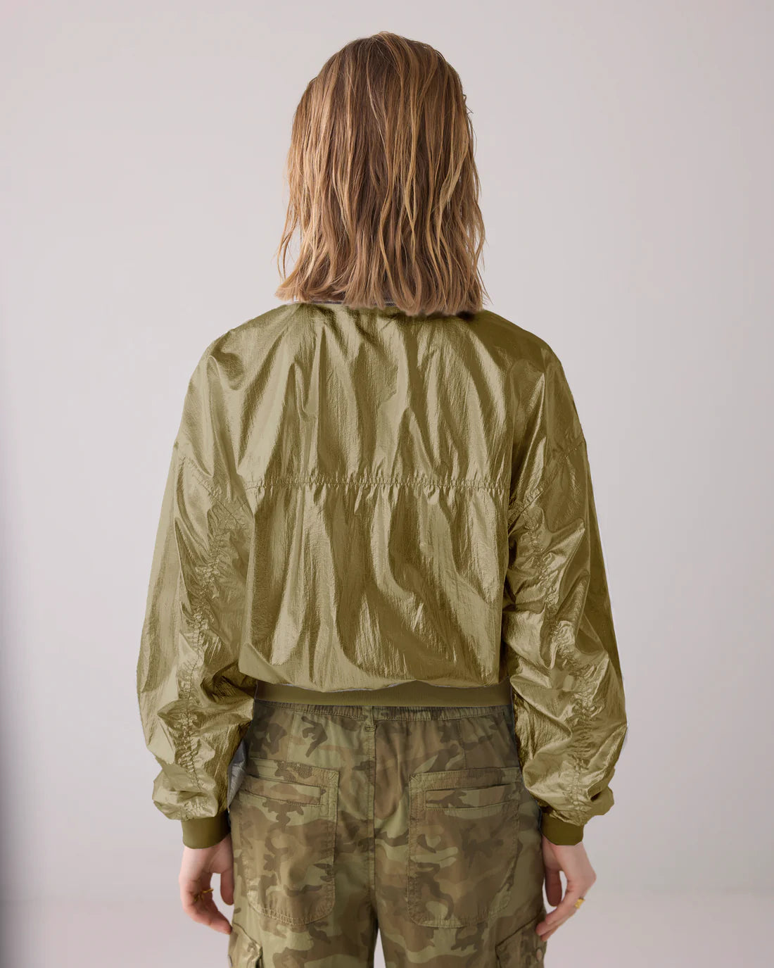 Metallic Bomber Jacket