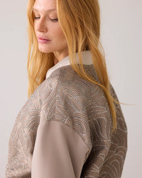 Jacquard/foam Bomber Jacket