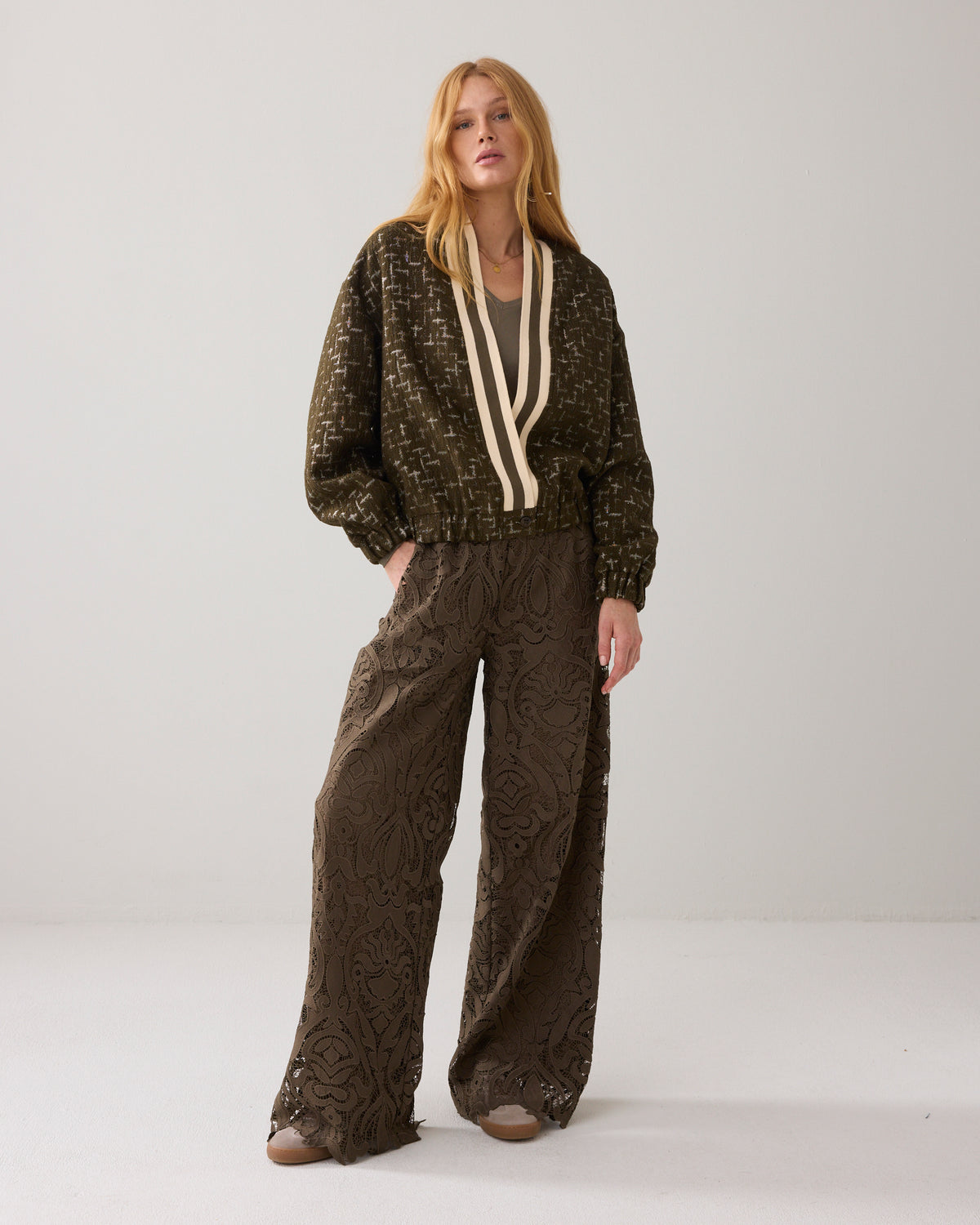 Jacquard Bomber Jacket