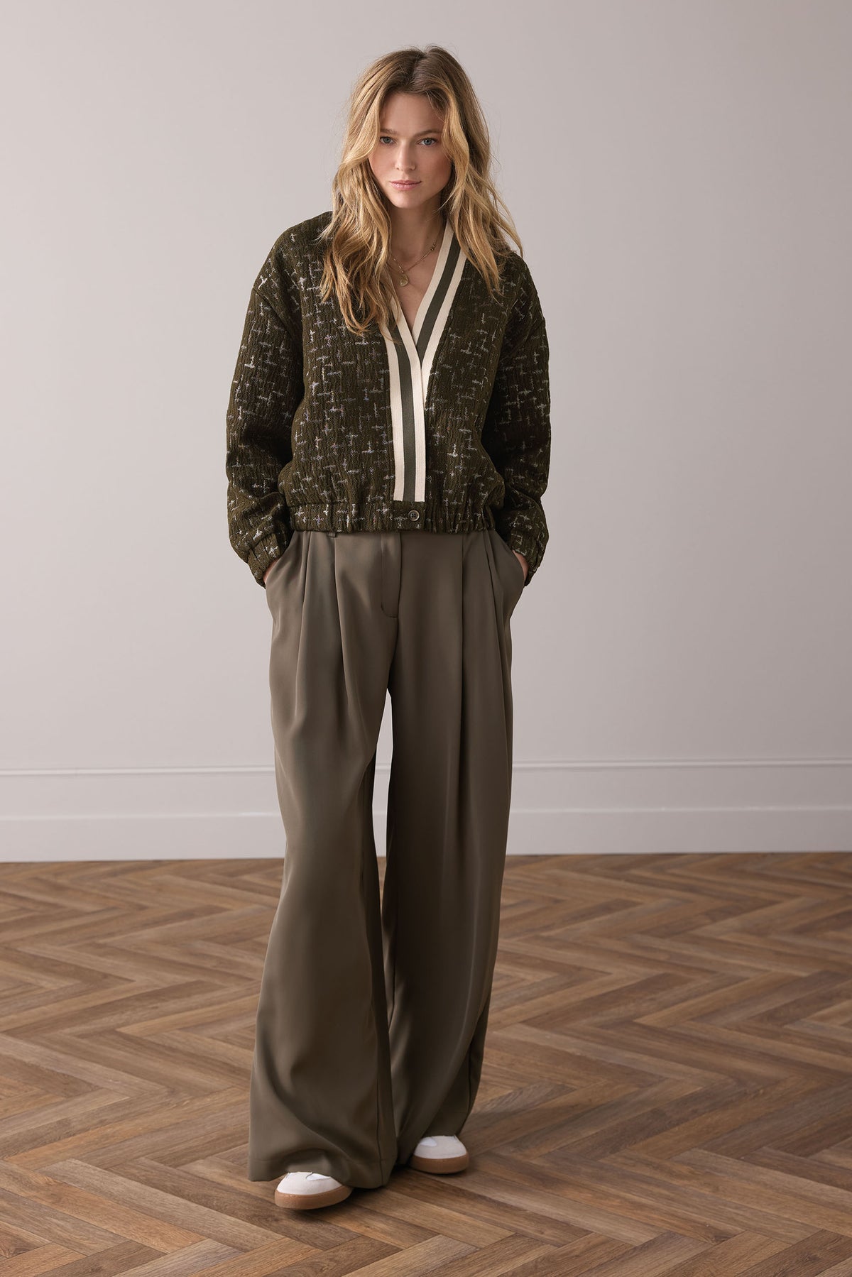 Jacquard Bomber Jacket