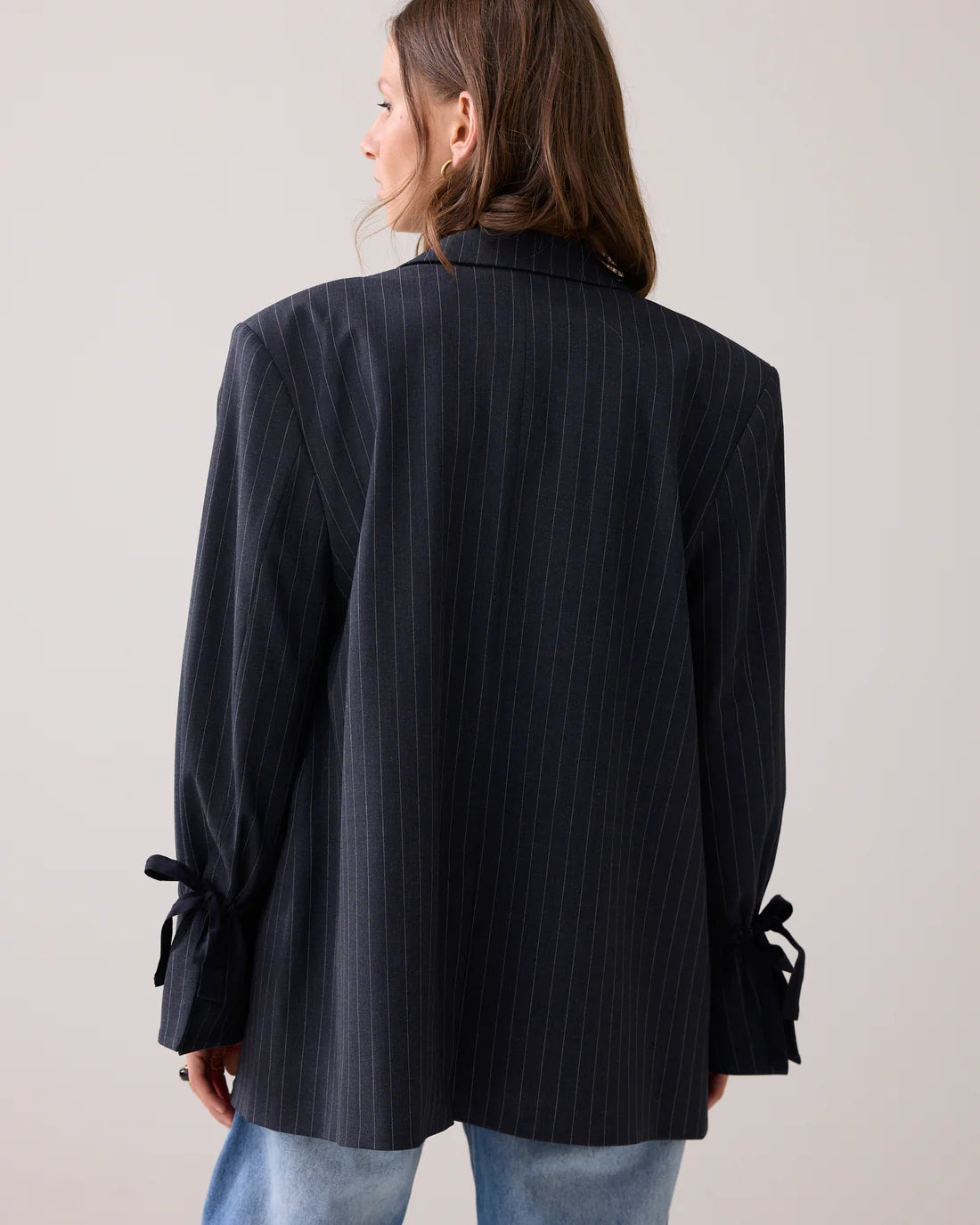 Pinstripe Boyfriend Blazer