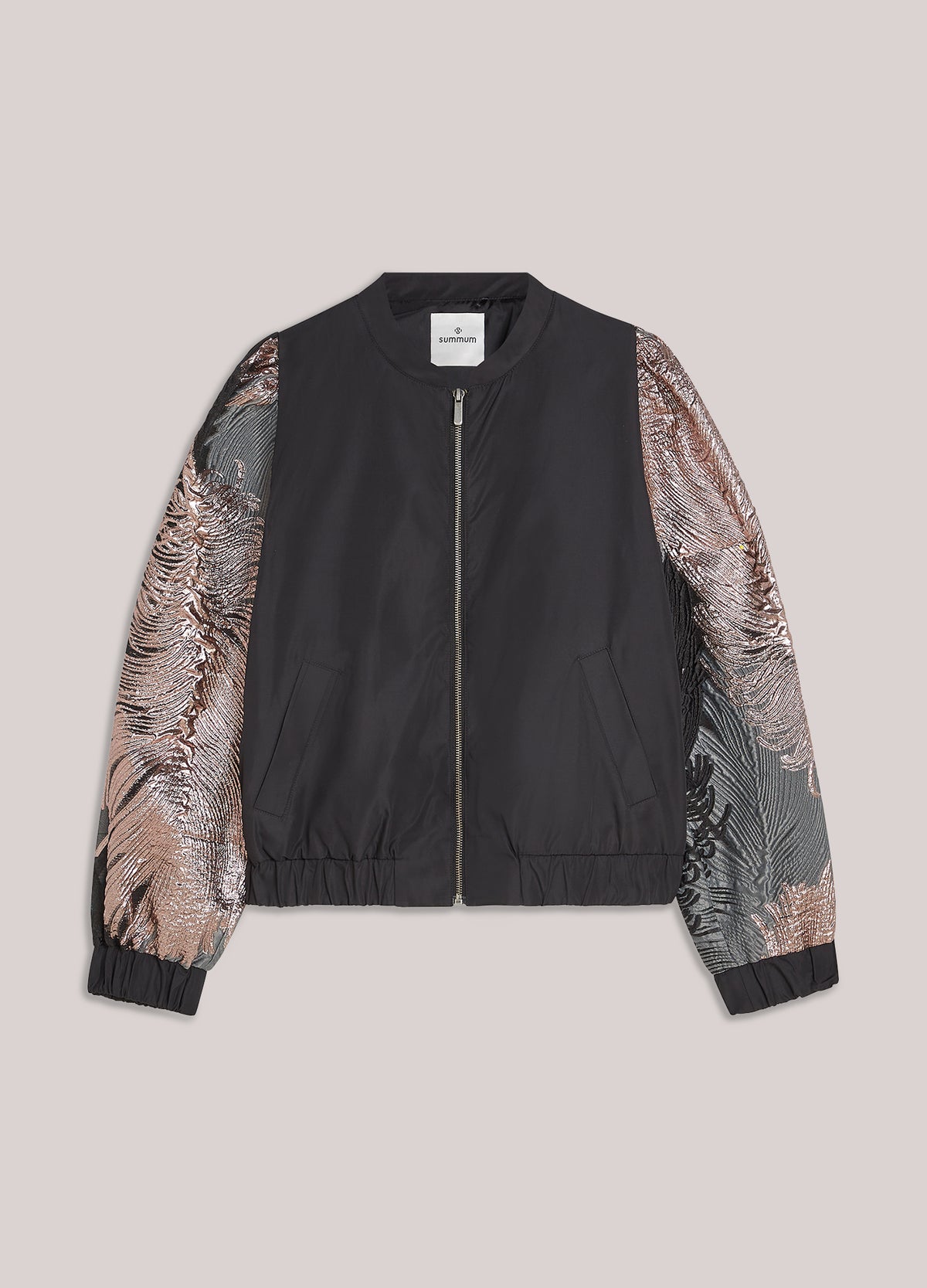 Bomber Jacket Jacquard Sleeves