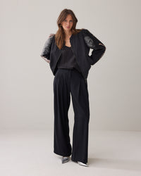 Bomber Jacket Jacquard Sleeves