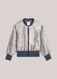 Bomber Jacket in Jacquard Fabric