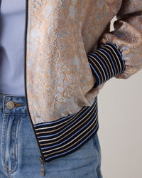 Bomber Jacket in Jacquard Fabric