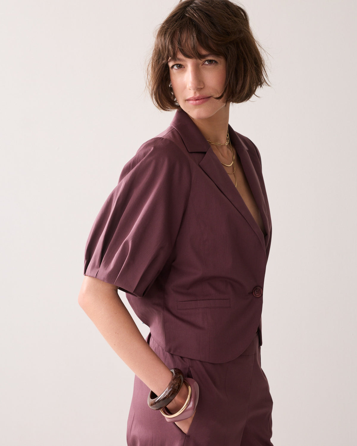 Short-sleeved Blazer