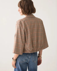 Checked Cape Jacket