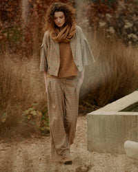 Checked Cape Jacket