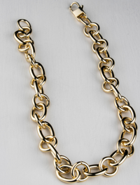Pixie Chunky Chain Necklace-14k Gold pPated.