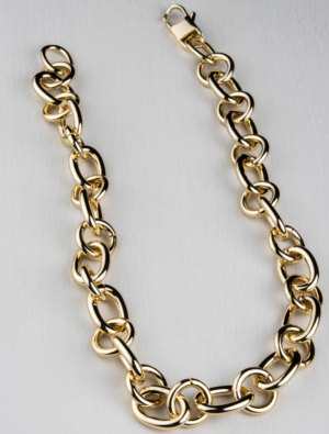 Pixie Chunky Chain Necklace-14k Gold pPated.
