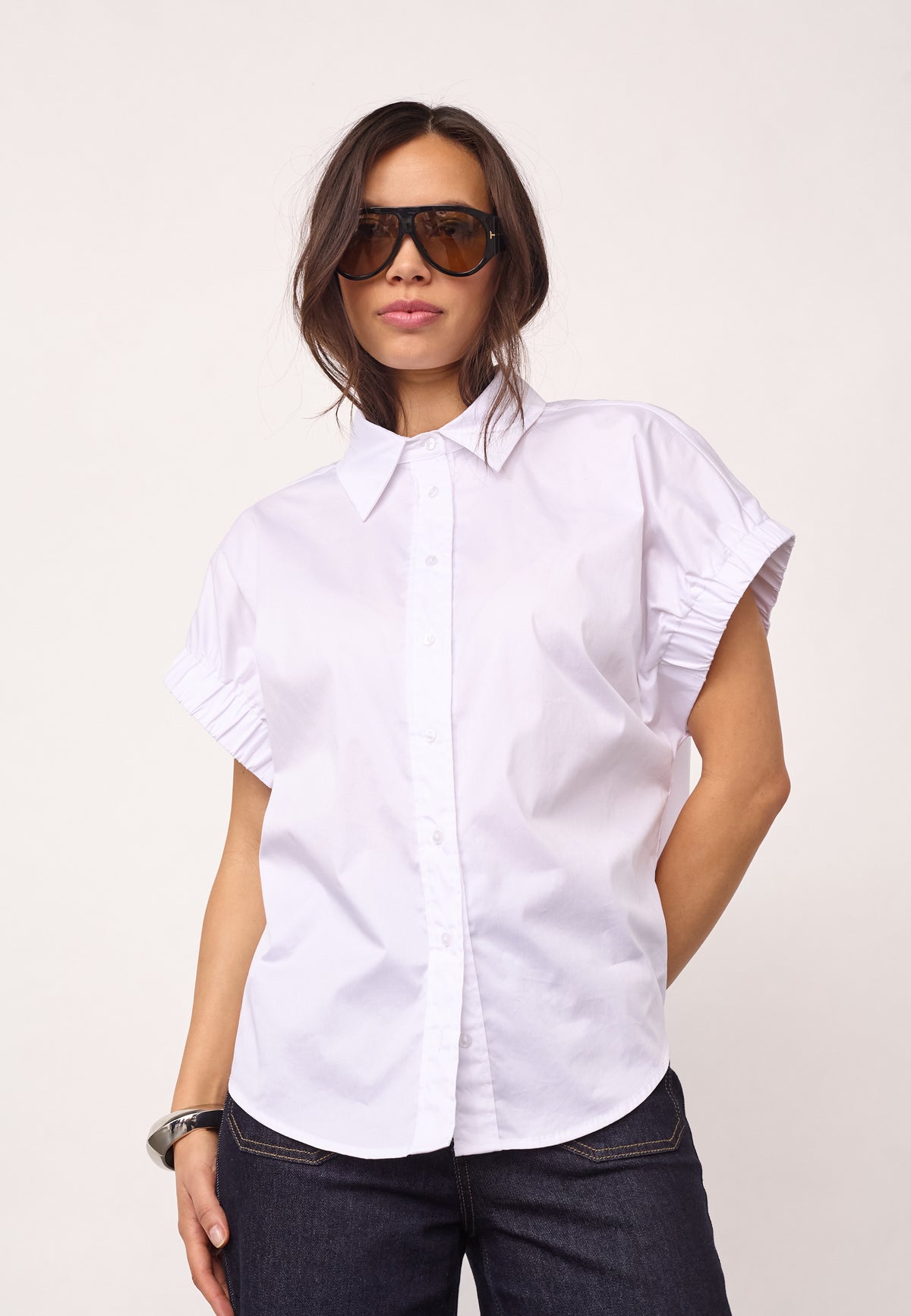 Co'Couture PoppyCC Elastic Cuff SS Shirt