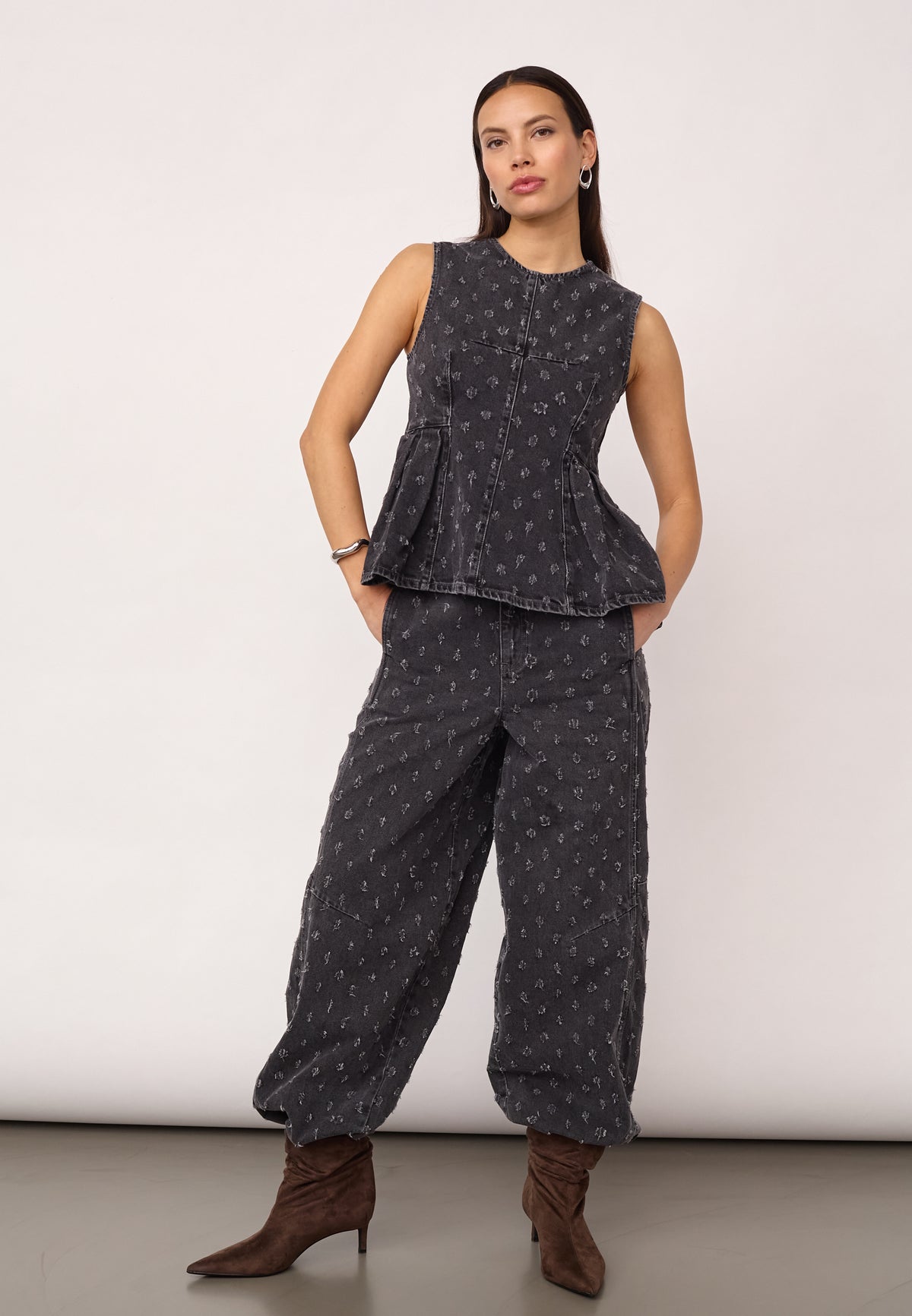 Co'Couture DerriCC Dot Denim Top