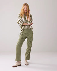 Shirt Blouse with Stripe Print