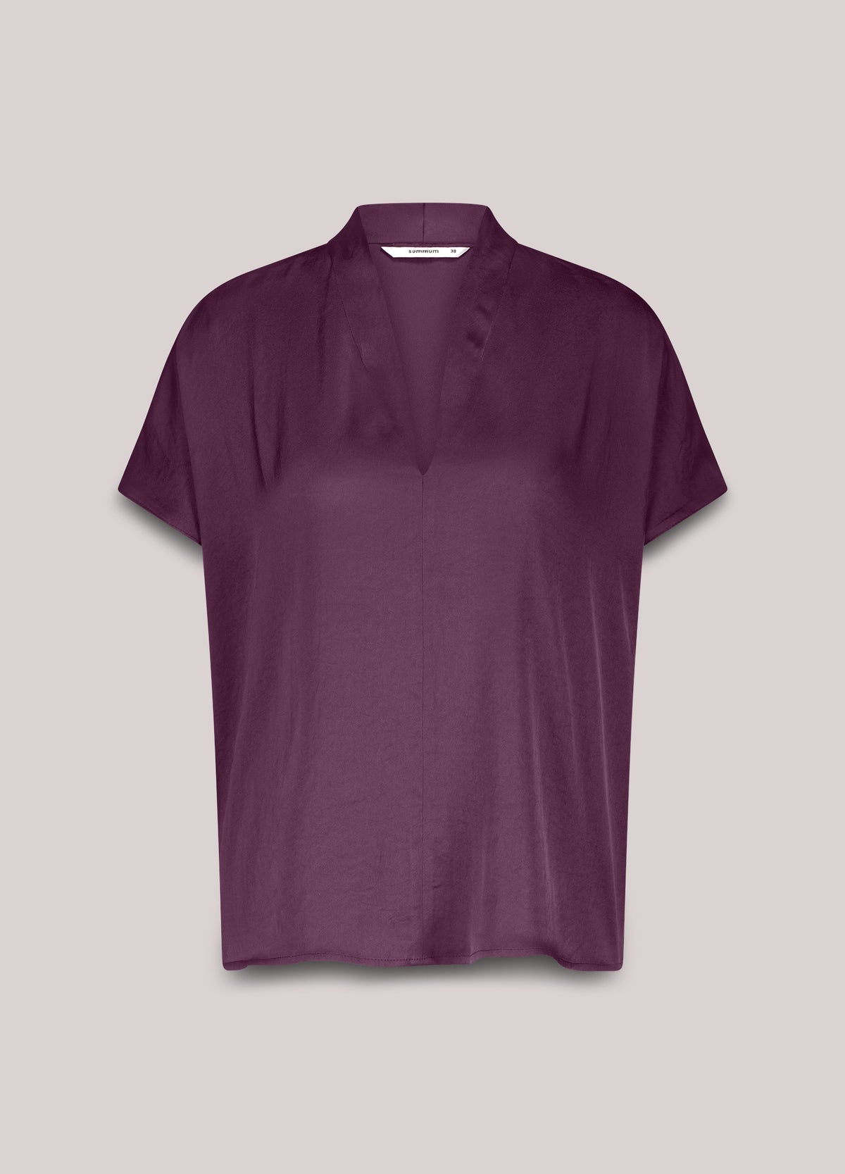 Shiny V-neck Top