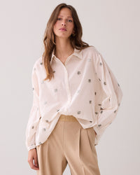 A-line Blouse with Sequins