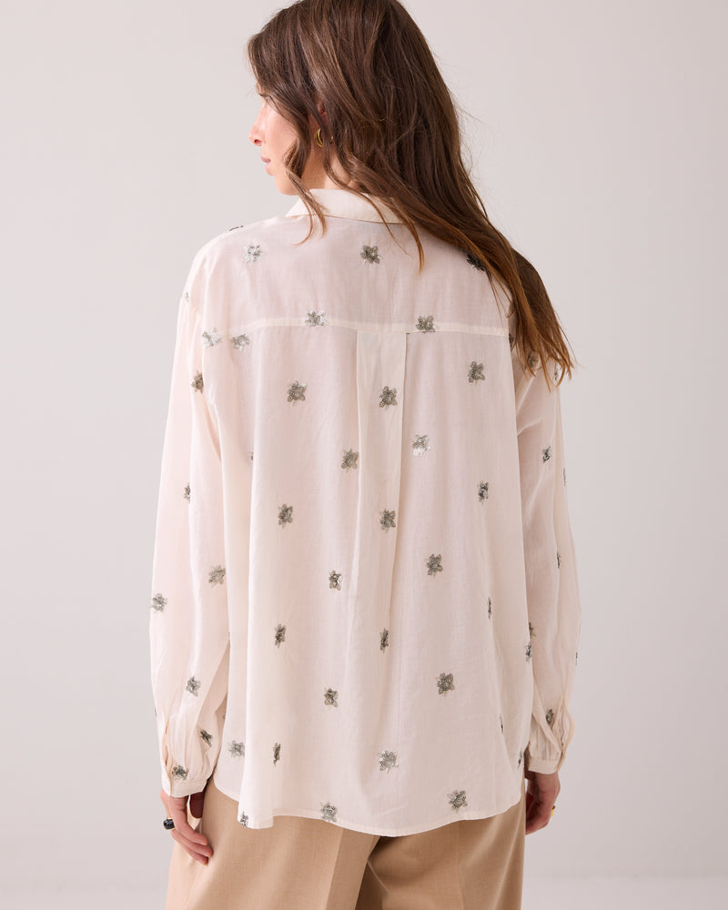 A-line Blouse with Sequins