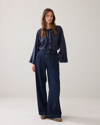 Shiny Top with Ruffles