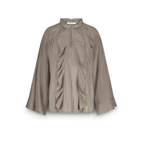 Shiny Top with Ruffles