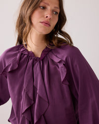 Shiny Top with Ruffles