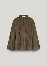 Shiny Top with Ruffles