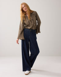 Shiny Top with Ruffles