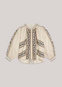 Embroidered Blouse in Crispy Cotton