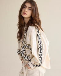 Embroidered Blouse in Crispy Cotton