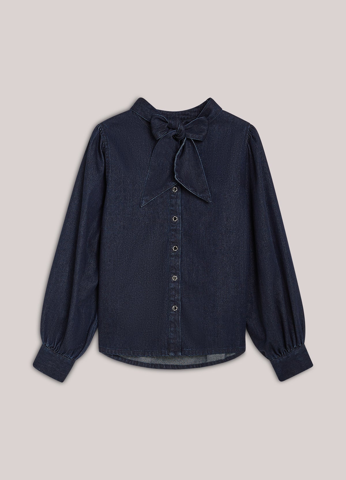 Lurex Denim Blouse Cotton
