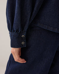 Lurex Denim Blouse Cotton