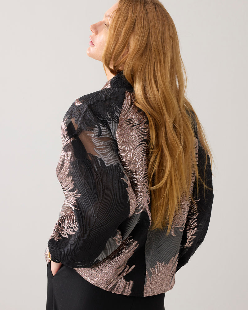 Jacquard Leaves Top
