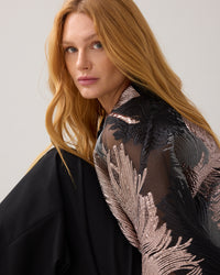 Jacquard Leaves Top