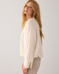 Pleated Top with Sheen