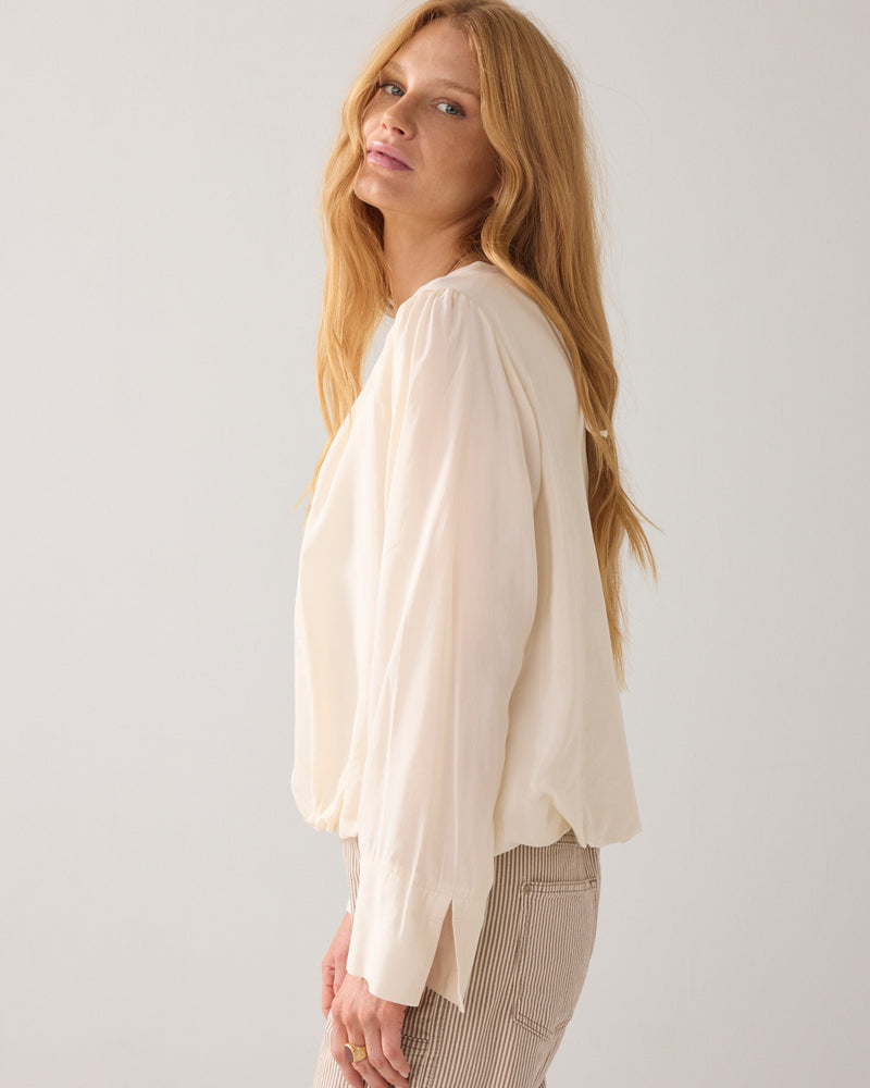 Pleated Top with Sheen