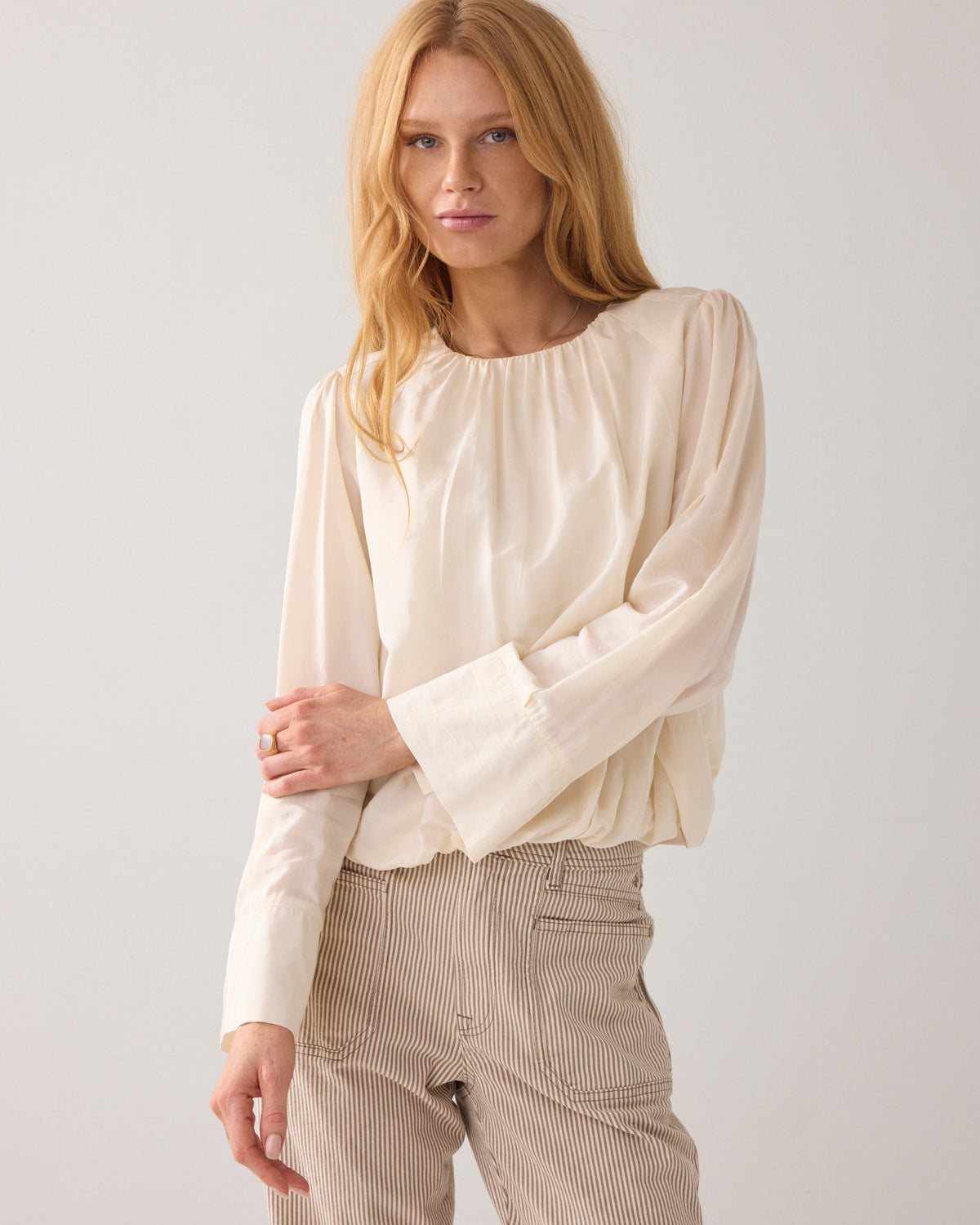 Pleated Top with Sheen