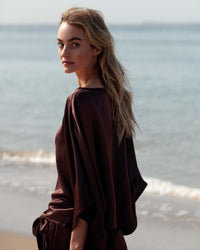 Silky Top with Kimono Sleeves