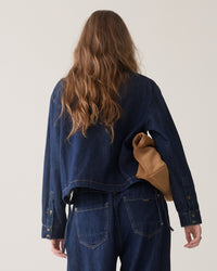 Summum Denim blouse Light Cotton twill
