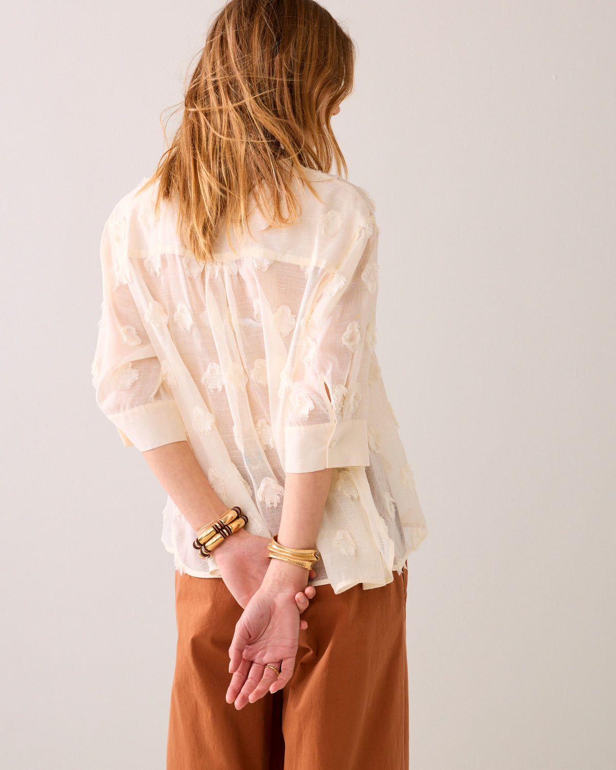 A-line Blouse with 3D Dots