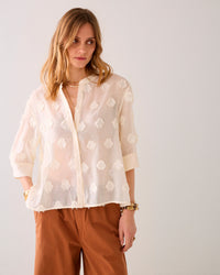 A-line Blouse with 3D Dots