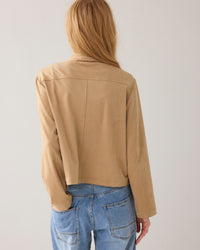 Faux Suede Blouse Jacket