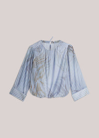 Pleated Top with Print