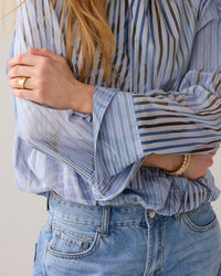 Pleated Top with Print