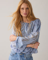 Pleated Top with Print