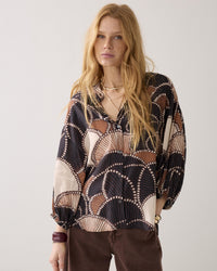 Loose-fitting Blouse with Print