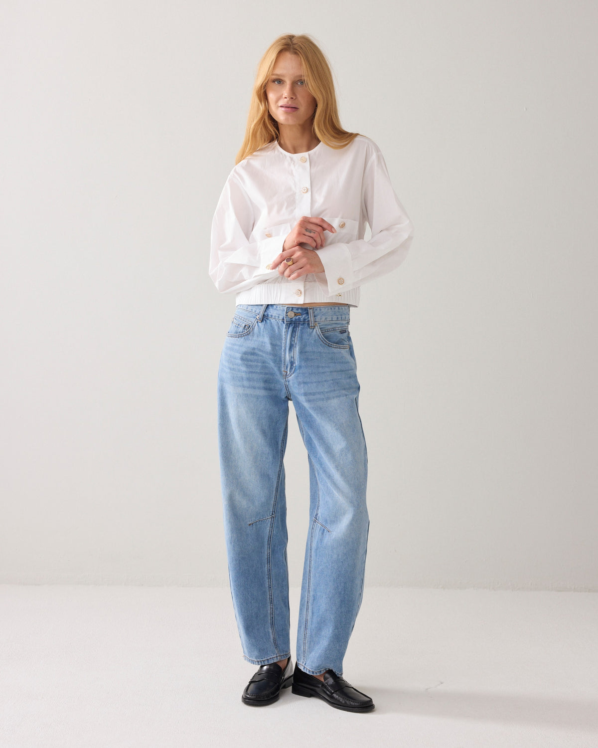 Crispy Poplin Blouse Jacket