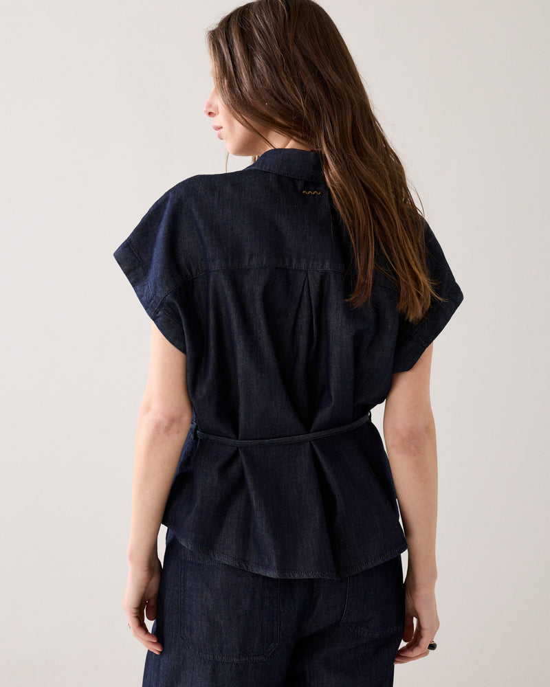 Blouse in Rinse Wash