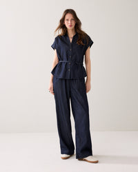 Blouse in Rinse Wash